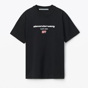 Alexander Wang
logo embroidered T-shirt